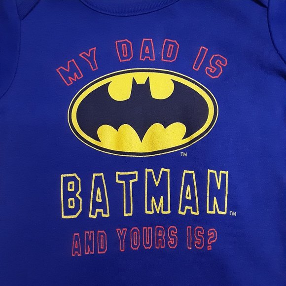 ❄️ 6-12m | DC Comics | Long Sleeved Batman Bodysuit/Onesie - Picture 2 of 4